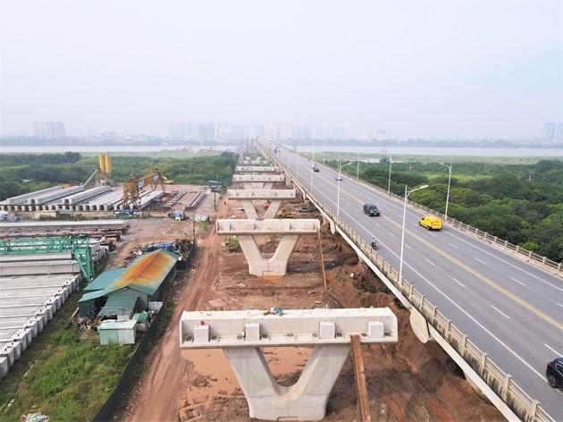 Toàn cảnh dự án cầu Vĩnh Tuy giai đoạn 2