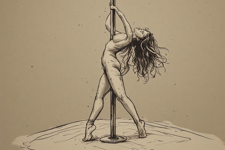 naked-dance-against-a-pole-pol