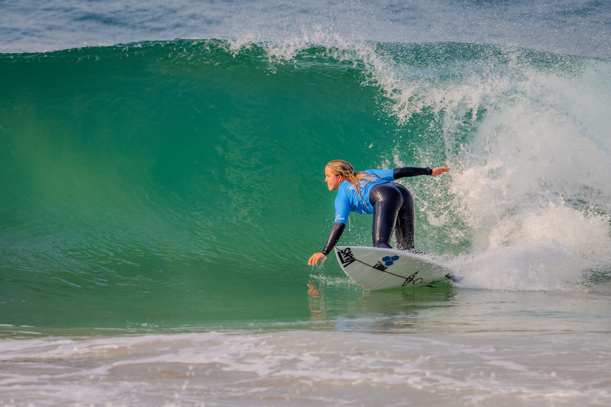 SURFING402Bella Kenworthy of the United States surfs in Heat 2 of the Semifinals at the Ballito Pro 