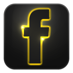 black and gold facebook icon