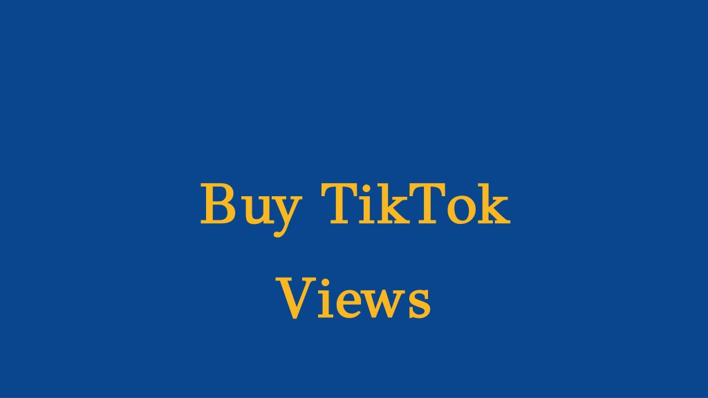 can you buy views on tiktok