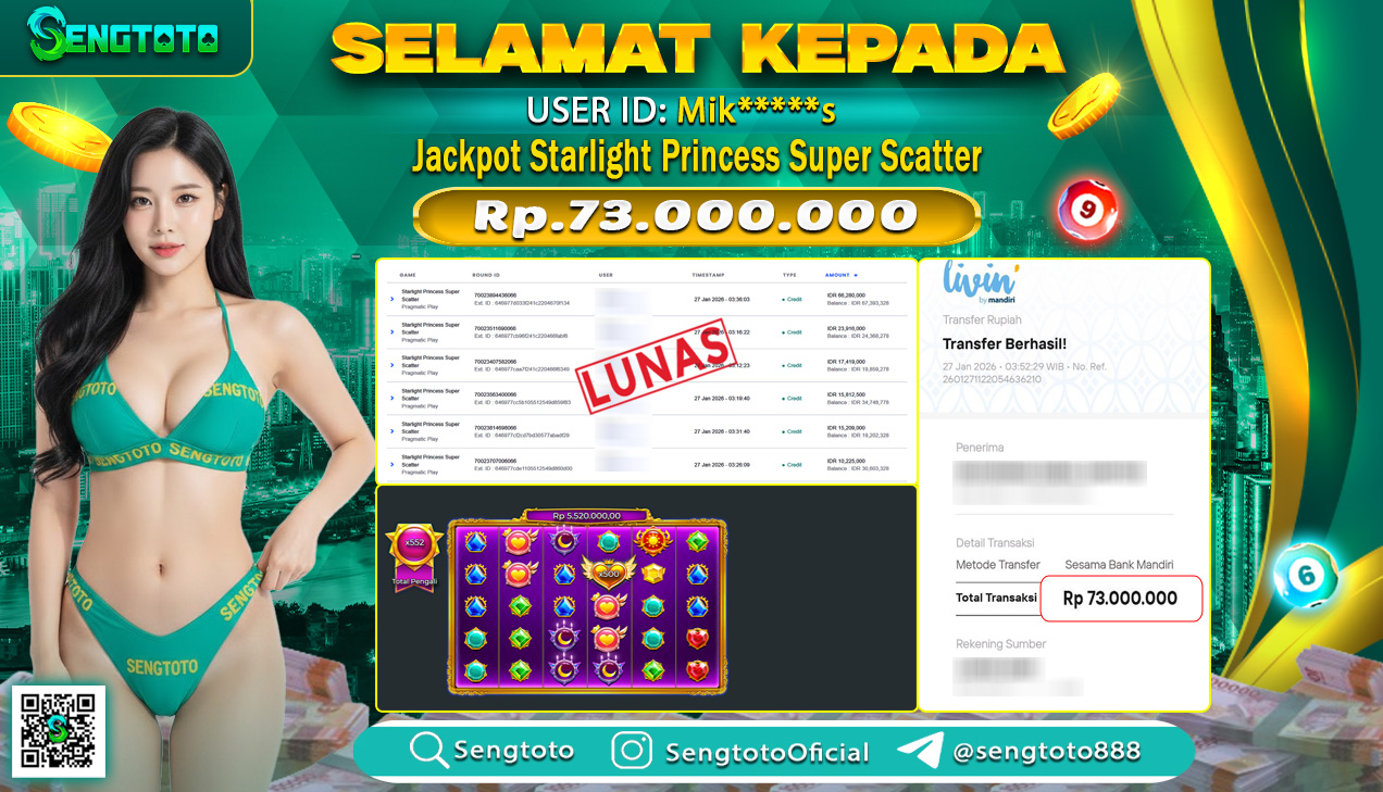 BUKTI PEMBAYARAN SLOT STARLIGHT PRINCESS SUPER SCATTER
