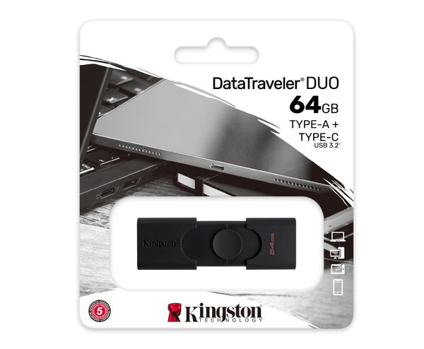 Kingston เปิดตัว DataTraveler Duo แฟลชไดรฟ์ USB แบบดูอัลอินเทอร์เฟซ.ใช้ได้ทั้ง USB Type-A และ USB Type-C