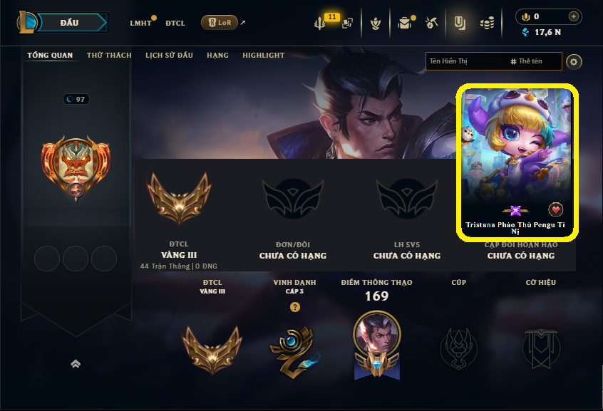 Acc LMHT # - Không Khung