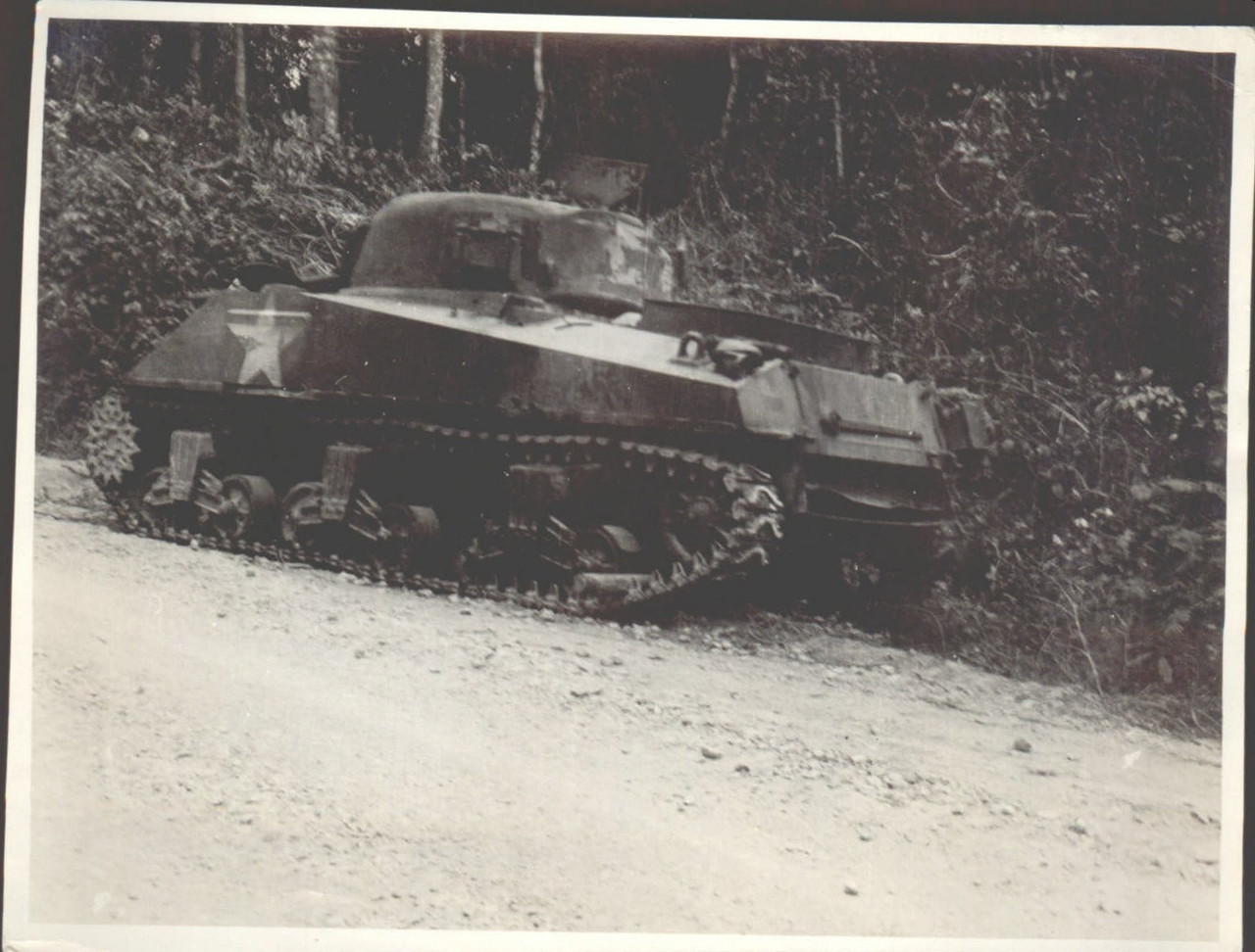 WWII Sherman Panzer Silber Gelatine Druck 1940er Militärgeschichte Armee Fahrzeug v1 406665952164 0