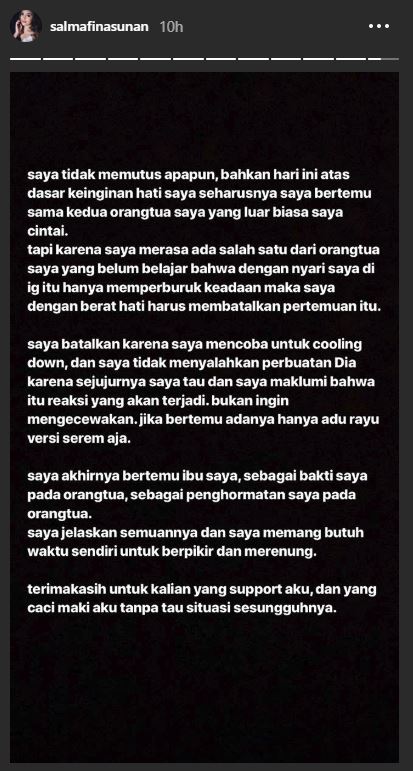 Klarifikasi Salmafina