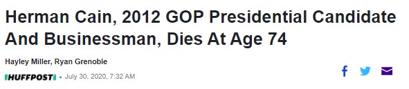 Herman Cain dies! Cain-0