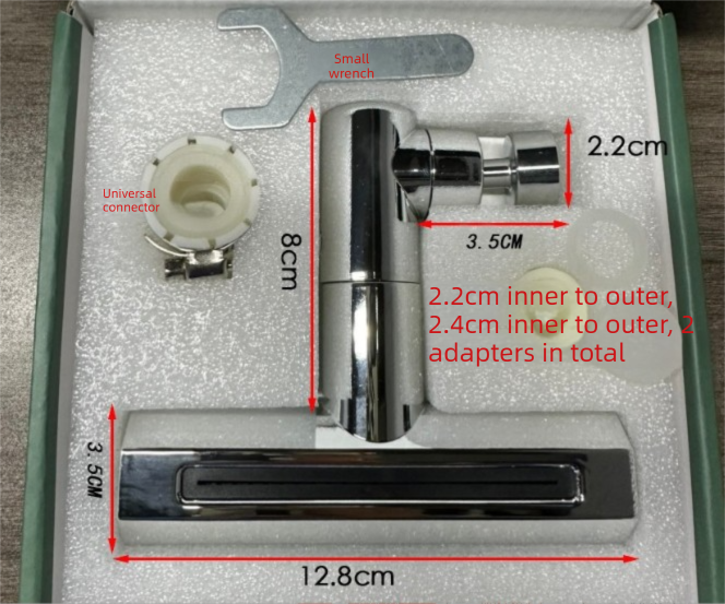 Waterfall Kitchen Tap Extender 4 Spray Modes 360 Swivel Faucet Aerator Flying Rain Nozzle High Pressure Sink Attachment Universal Fit Chrome Finish