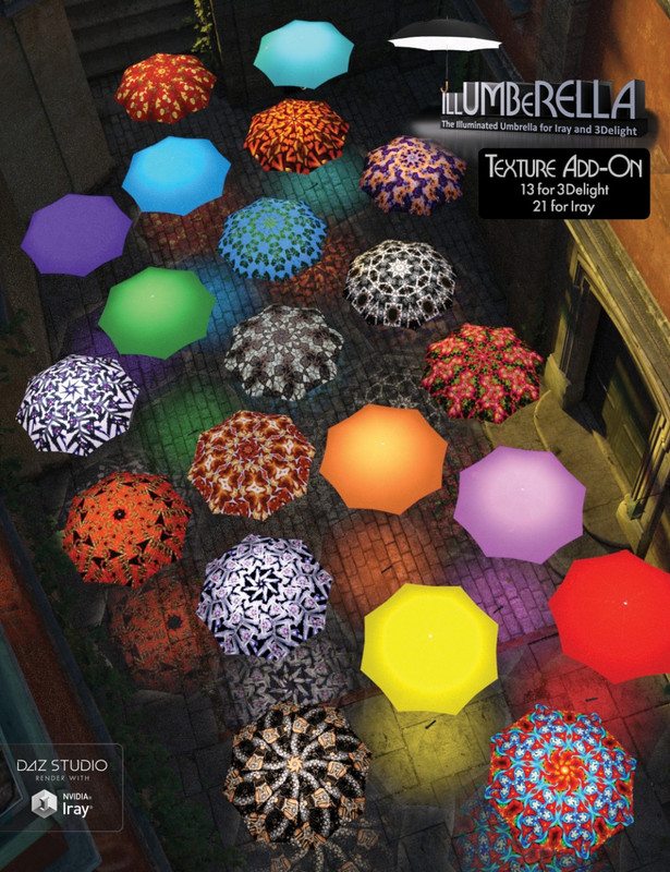 00 main illumberella texture addon daz3d 1