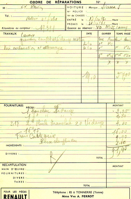 1961-10-17 - R3 Ravin (8) carton atelier préparation Simca 5 VO