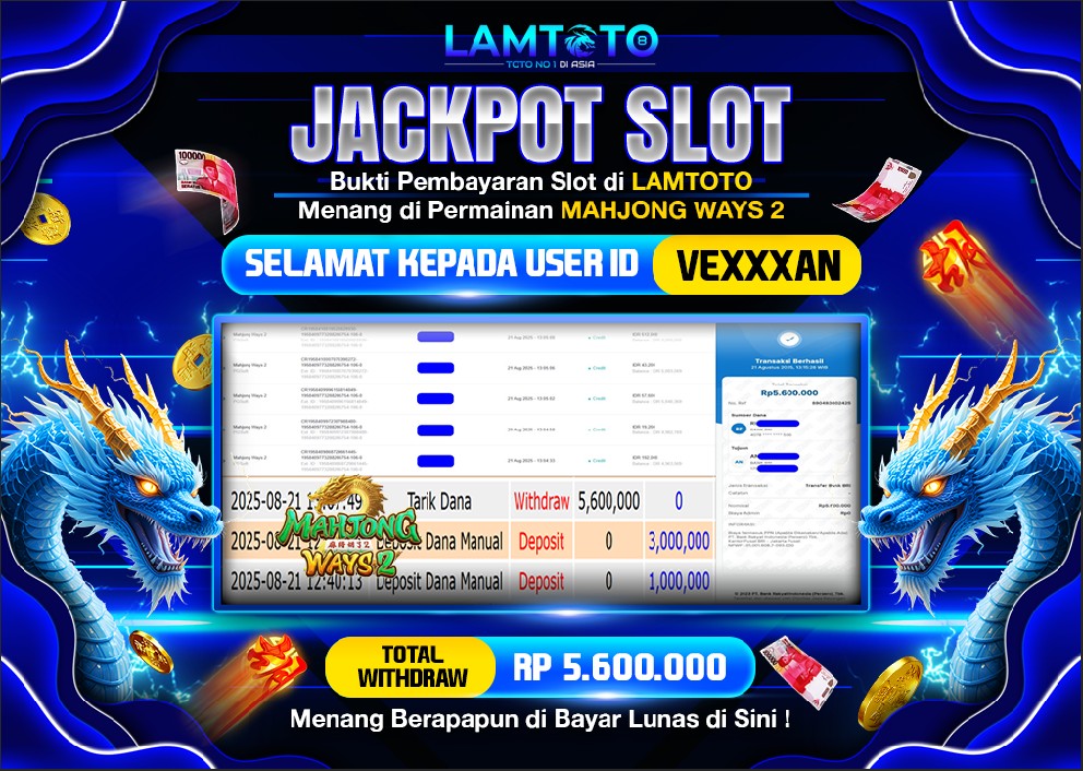 BUKTI JACKPOT LUNAS LAMTOTO