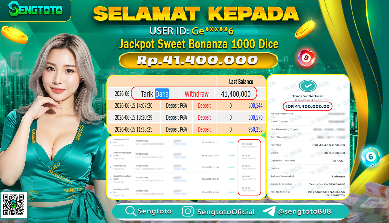 BUKTI PEMBAYARAN SLOT SWEET BONANZA 1000 DICE