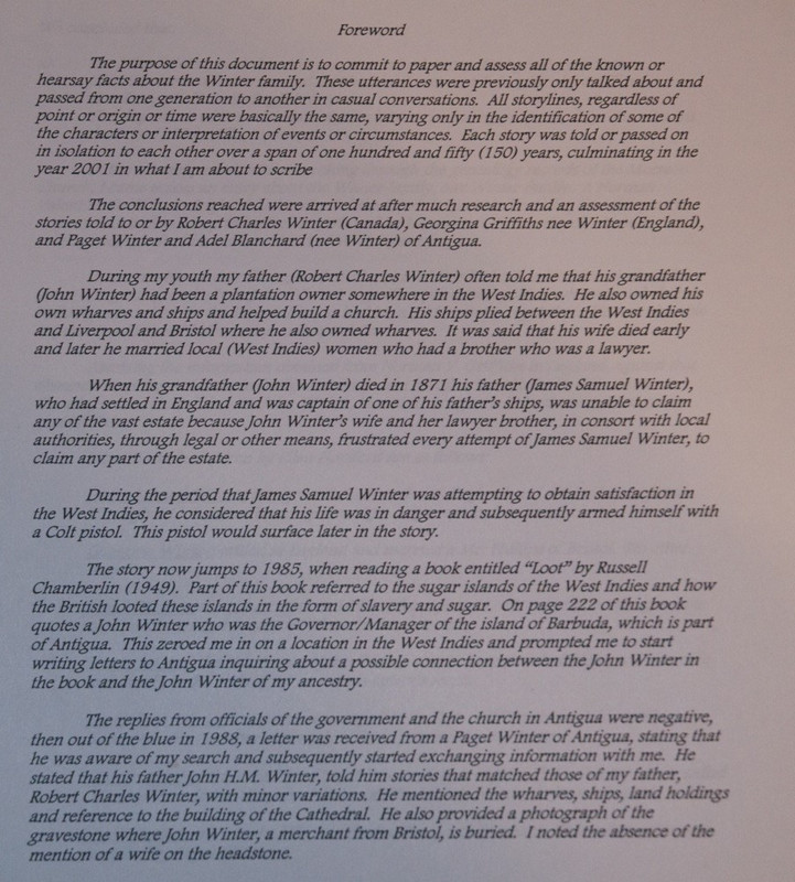 Page 1 of Forward in the Winter Tale booklet.