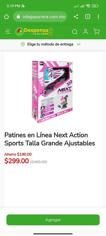 Bodega Aurrera: Patines niño y niña talla CH, M G para las bendis 299