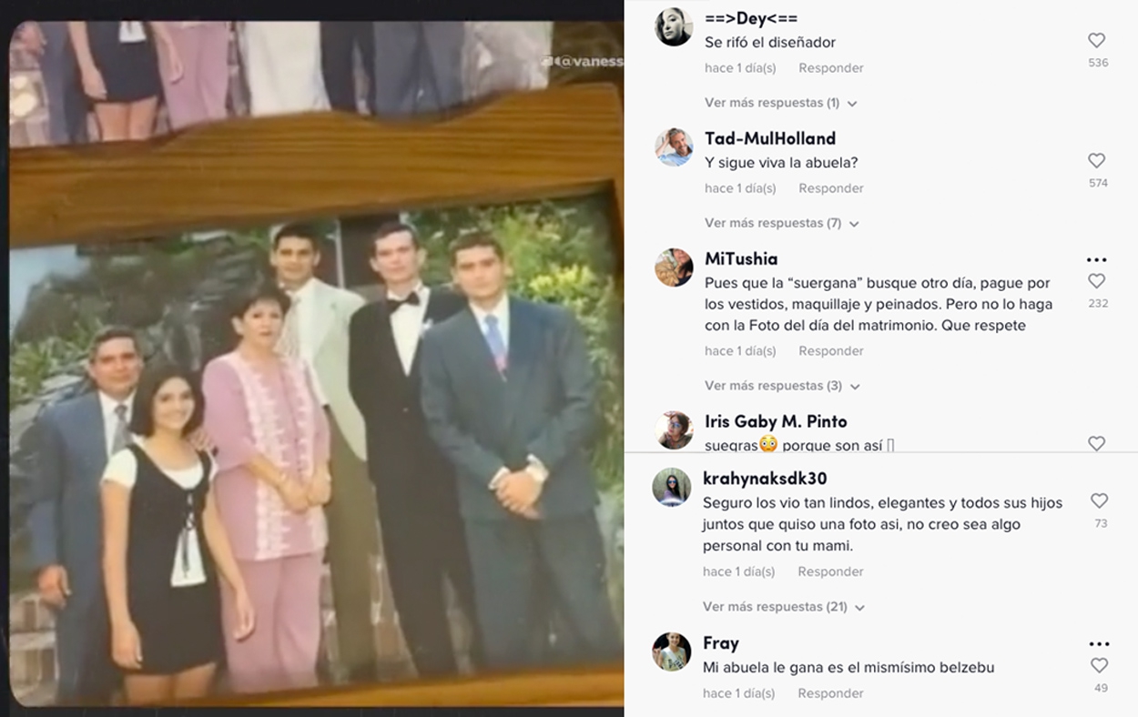 Abuela borra a su nuera de la foto familiar, era la boda de su hijo