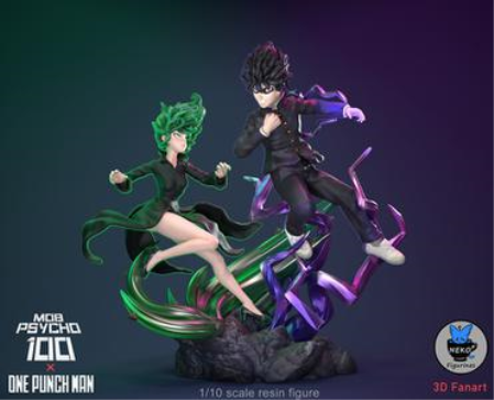 Mob Vs Tatsumaki Diorama – 3D Print Model