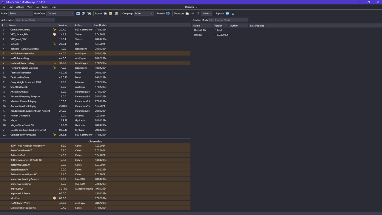 modlist