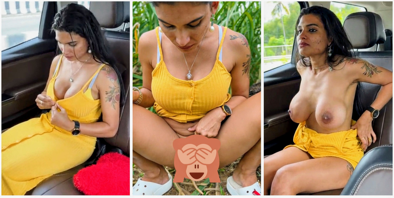Resmi r Nair Fingering Inside Moving Car & Outdoor P!ssing Closeup