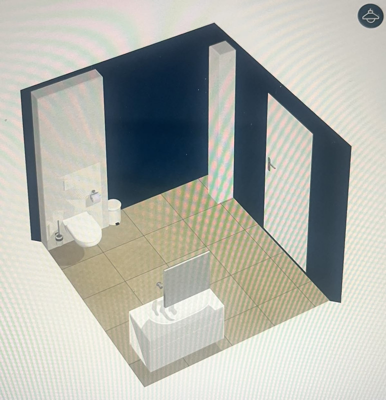 Badkamer plattegrond 3D