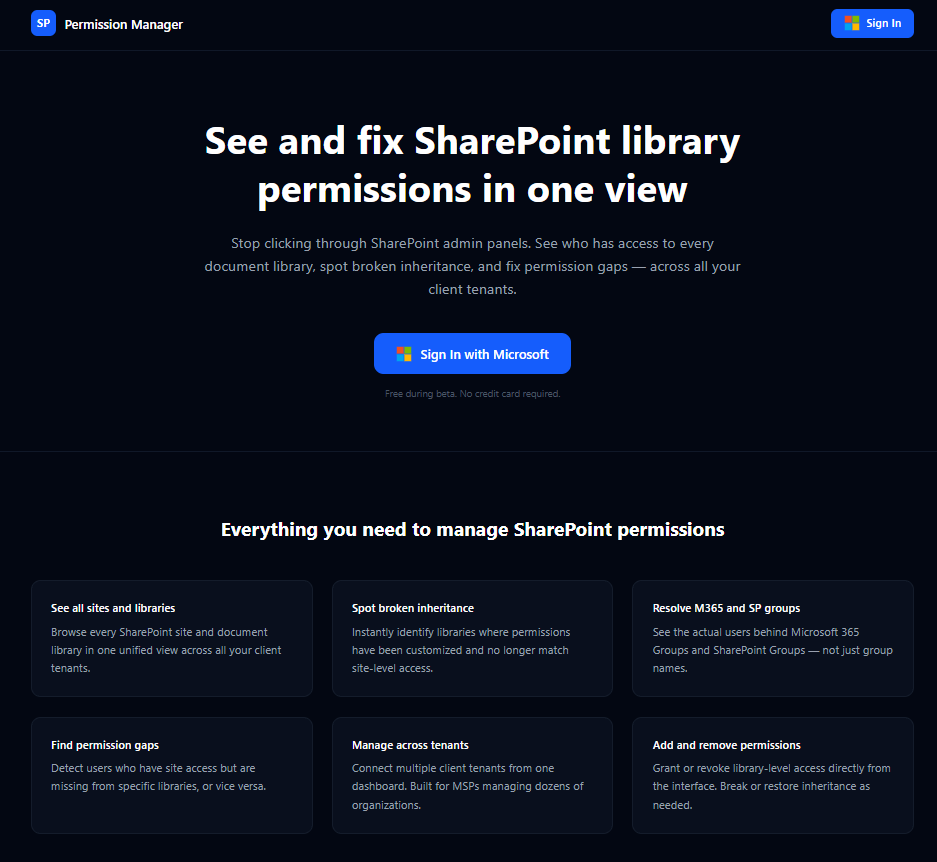 home page