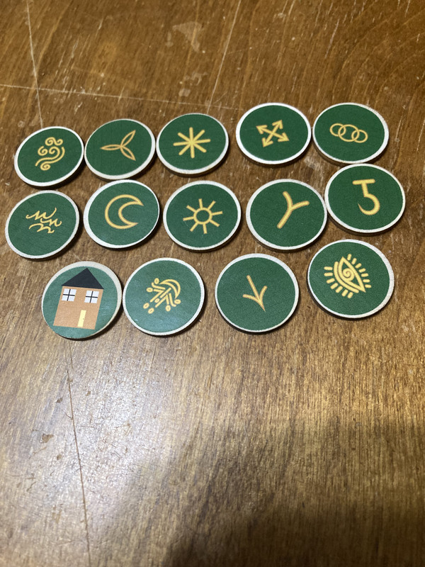 handcrafted witch runes set