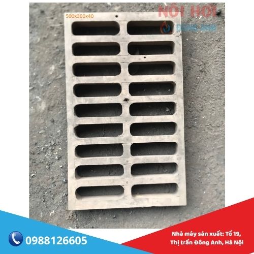 vỉ gang đúc 500x300x40