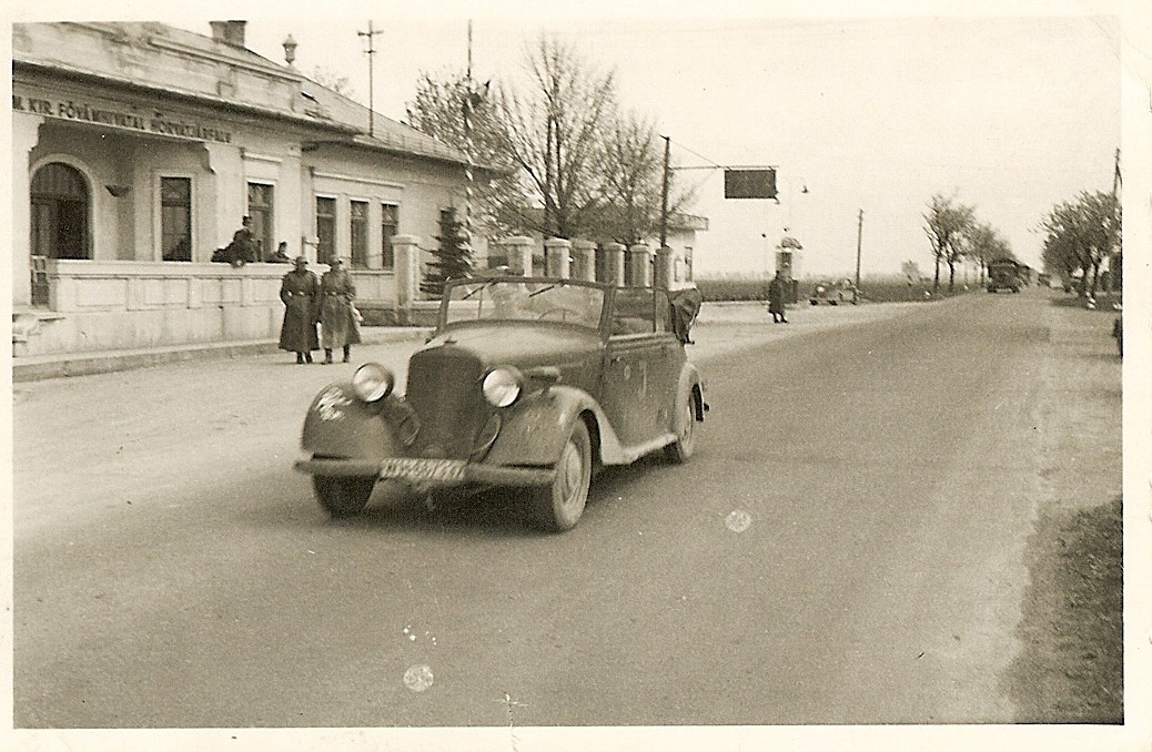 Wehrmacht Convertible Staff Car Passing on City Street!!!