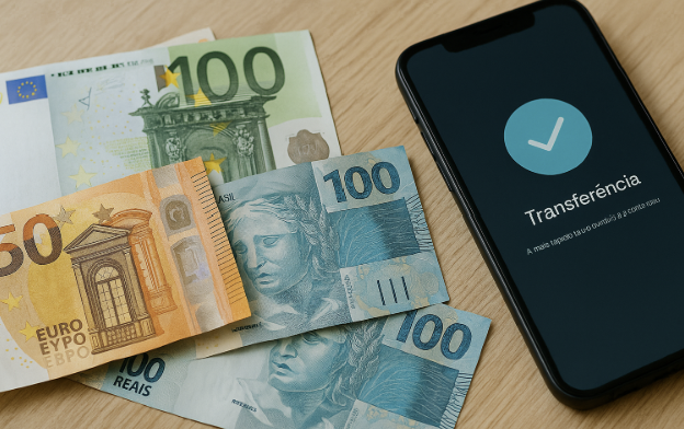 euros para reais com pix