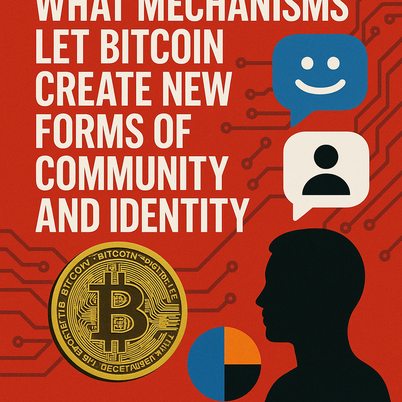 What mechanisms let Bitcoin create new forms of community and identity