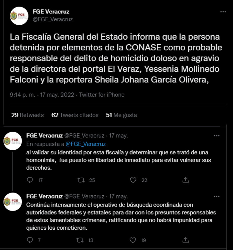 Fiscalía liberó al presunto asesino de periodistas, era un hombre inocente