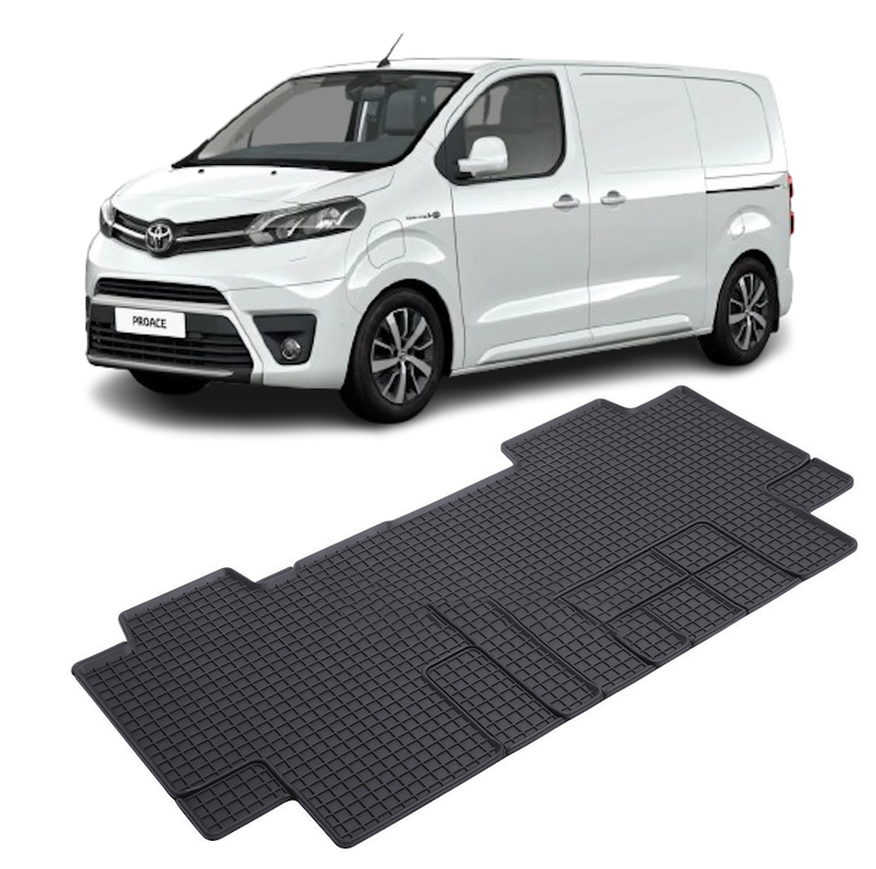 Set 1 covorase Toyota Proace Randul 2 6M 2016-prezent, din cauciuc 100%, compatibile cu autoturismul TOYOTA Proace