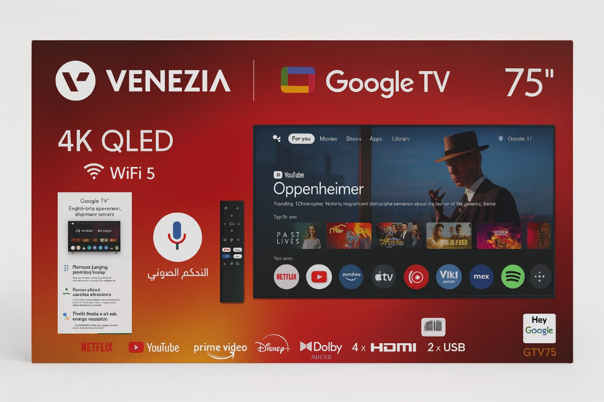 VENEZIA Google TV 75" 4K QLED