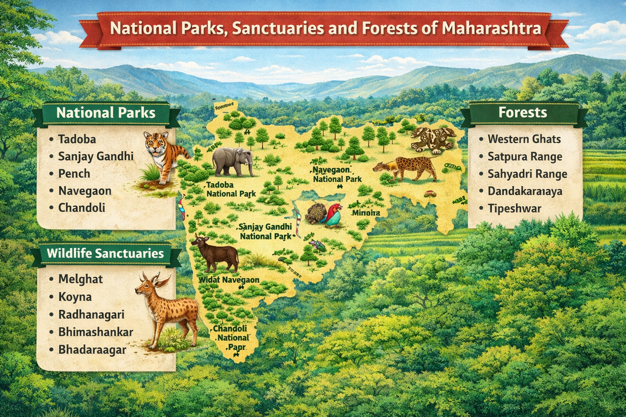 Maharashtra Forests Map