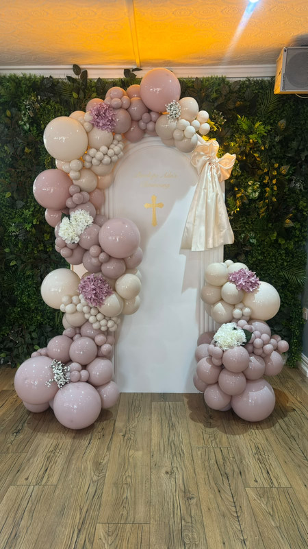 Balloon display for a christening