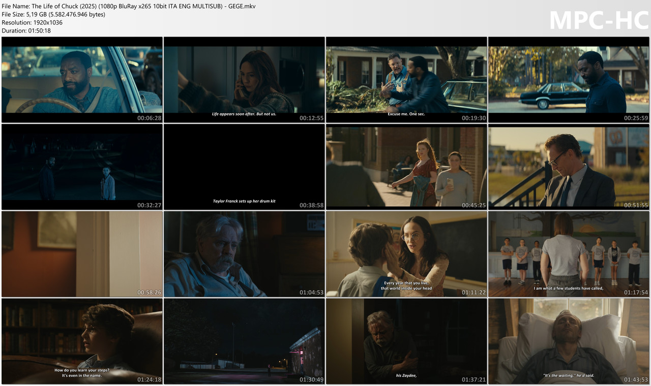 The Life of Chuck (2025) (1080p Blu Ray x265 10bit ITA ENG MULTISUB) GEGE mkv thumbs