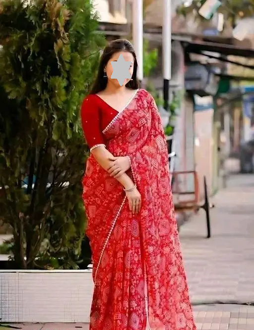 Georgette Saree Georgette Ka Saree Color 2 (R105)