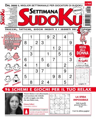 Settimana Sudoku N.968 - 1 Marzo 2024