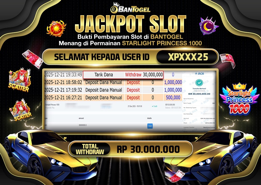 BUKTI JACKPOT LUNAS BANTOGEL
