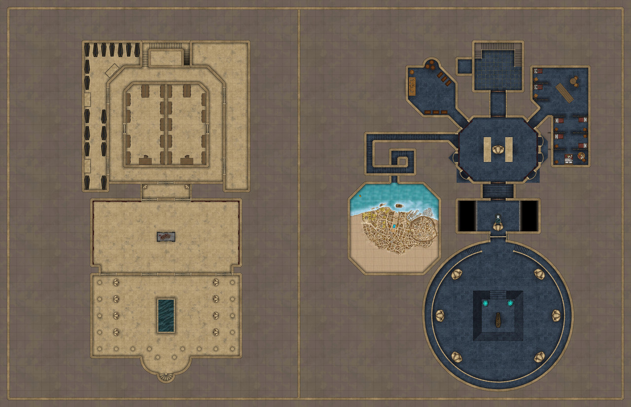 Sepulcher of the servant 76x49 Ground grid lights