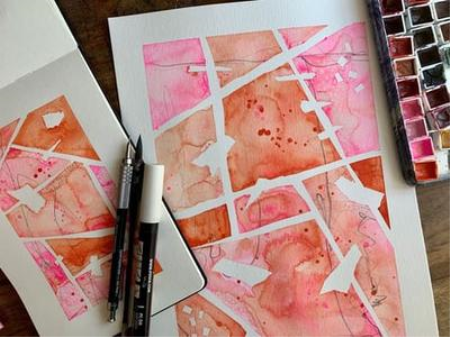 Watercolor Mosaic Abstracts - Getting Creative With Watercolor And Marks
