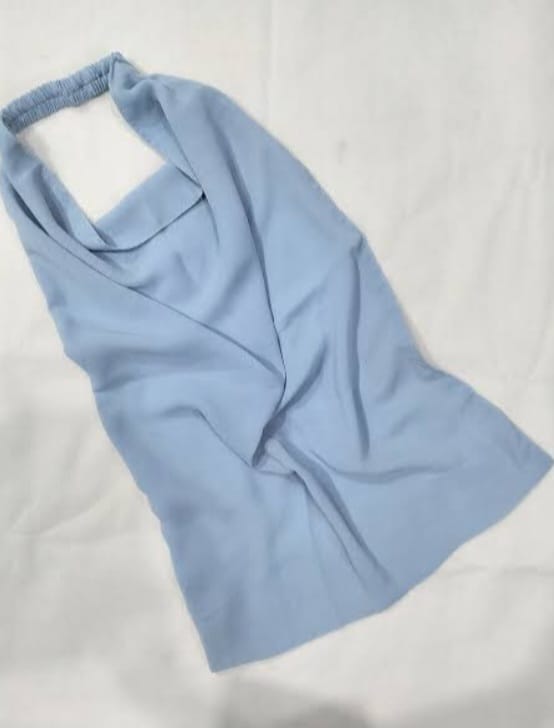 Half Elastic Niqab-Sky Blue