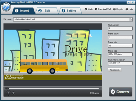 Amazing Flash to HTML5 Converter 4.3.0.0