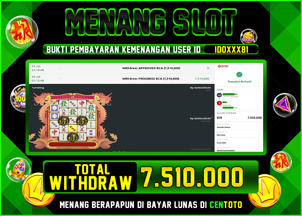 BUKTI JACKPOT LUNAS CENTOTO