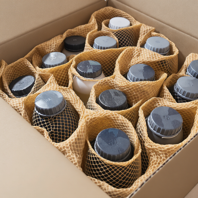 Безопасная доставка авто-присадок: сетчатая бумага для флаконов