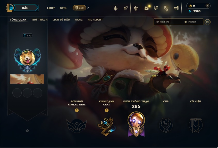 Acc LMHT # - Không Khung