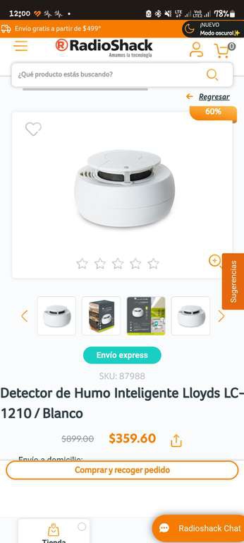 RadioShack: Detector de humo inteligente 
