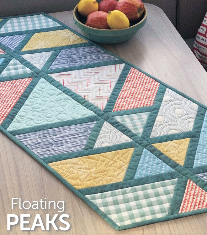 Floating Peaks Table Runner Pattern by Atkinson Designs 643053001978 -  Quilt in a Day Patterns