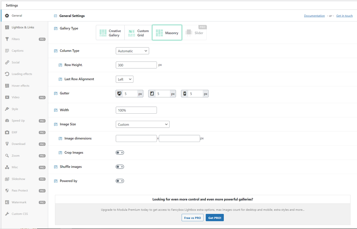 Modula_Galerie_Settings