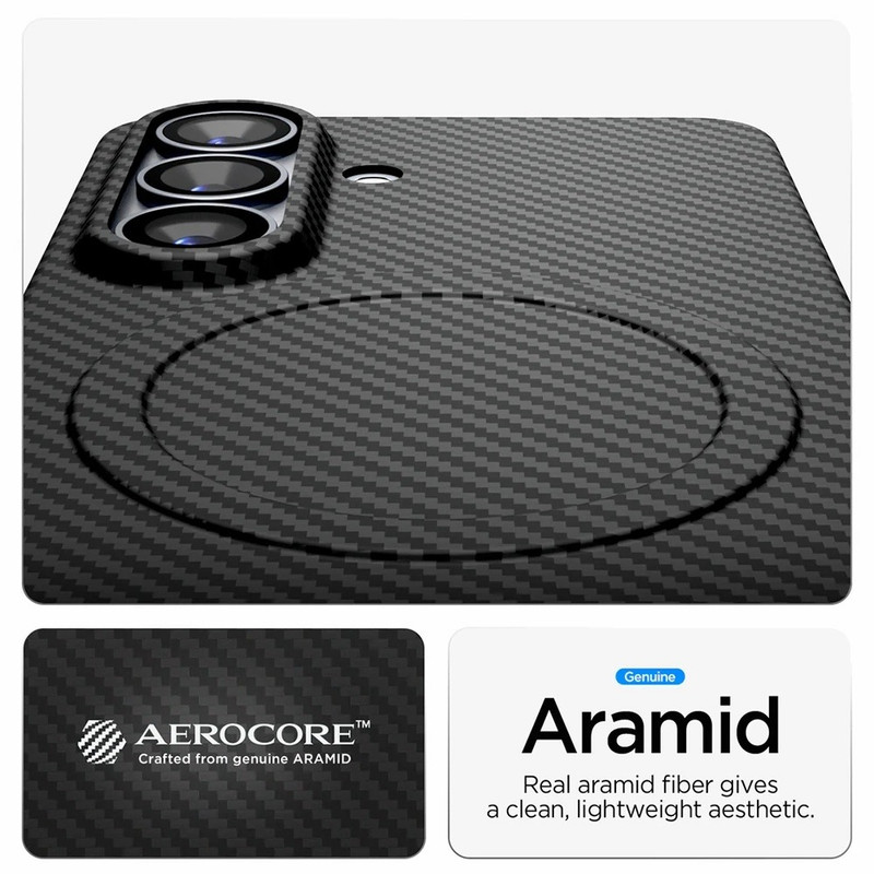 Husa pentru Samsung Galaxy S26 Plus Spigen Air Skin Aramid MagFit, Fibra de aramida, Calitate premium, Incarcare wireless, Negru imageye 2996779