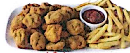 Crocchette di pollo e patatine